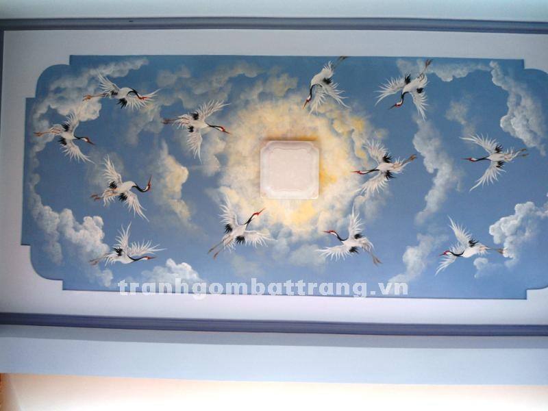 Trang trí trần nhà vẽ bằng Acetic 2