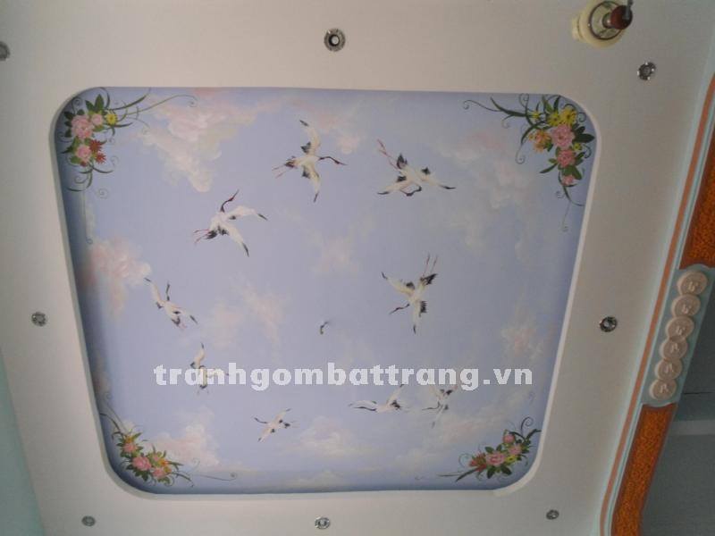 Trang trí trần nhà vẽ bằng Acetic mẫu 5