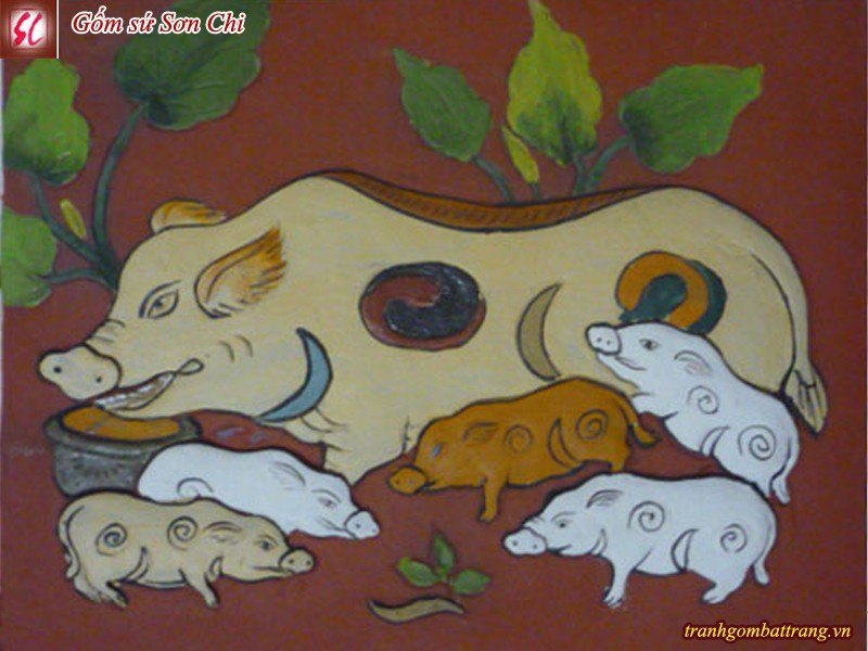 Tranh Đông Hồ Gốm Bát Tràng