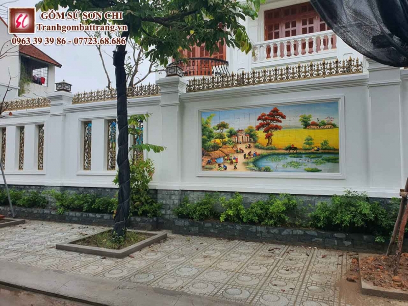 Tranh gốm dân gian Bát Tràng - mẫu 11