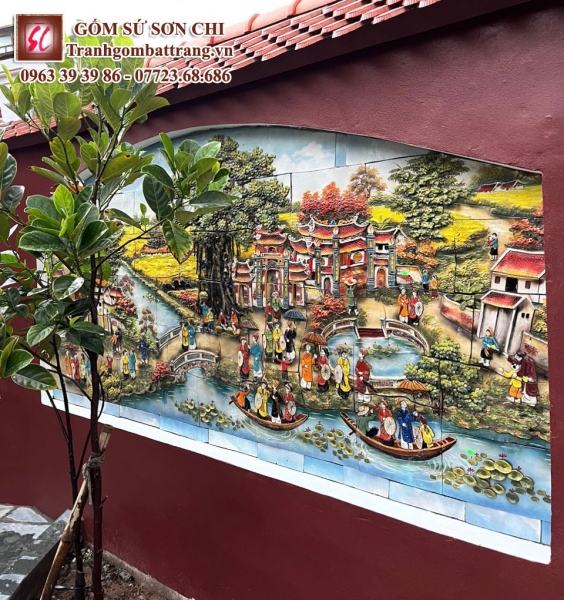 Tranh gốm dân gian Bát Tràng - mẫu 29