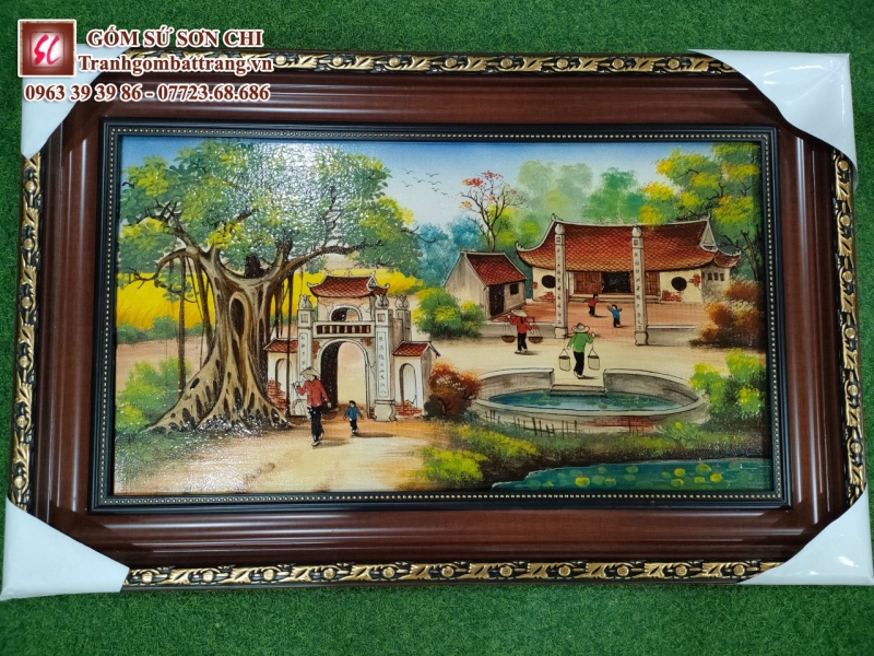 Tranh gốm dân gian Bát Tràng - mẫu 31