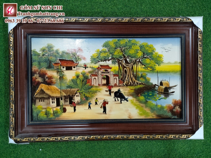 Tranh gốm dân gian Bát Tràng - mẫu 32