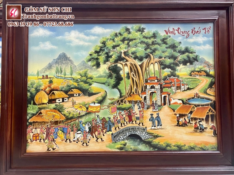 Tranh gốm dân gian Bát Tràng - mẫu 33