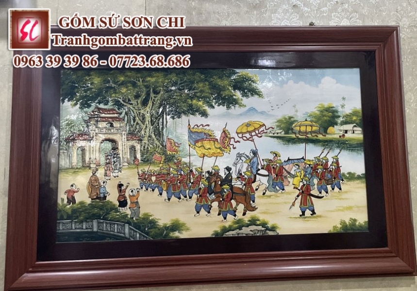 Tranh gốm dân gian Bát Tràng - mẫu 34