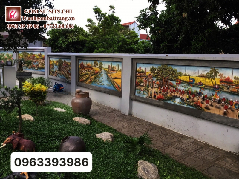 Tranh gốm dân gian Bát Tràng - mẫu 35