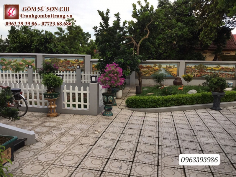 Tranh gốm dân gian Bát Tràng - mẫu 36