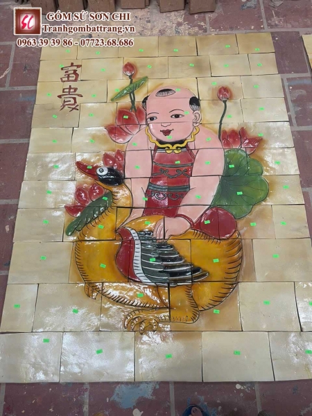 Tranh gốm dân gian Bát Tràng - mẫu 37